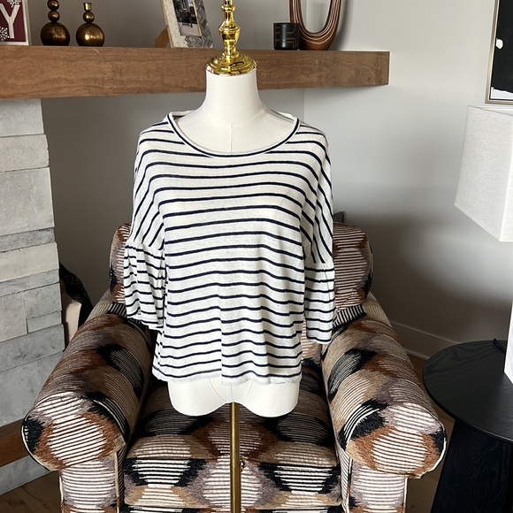 Madewell Flare Sleeve Stripe Tee - Picture 5 of 11